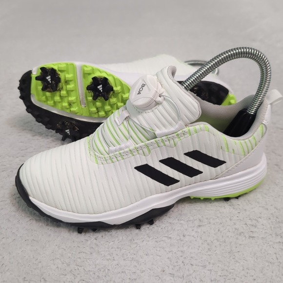 Adidas Jr.  CodeChaos BOA Golf Shoes Junior Size 3.5 White,Black,Green - Picture 1 of 9